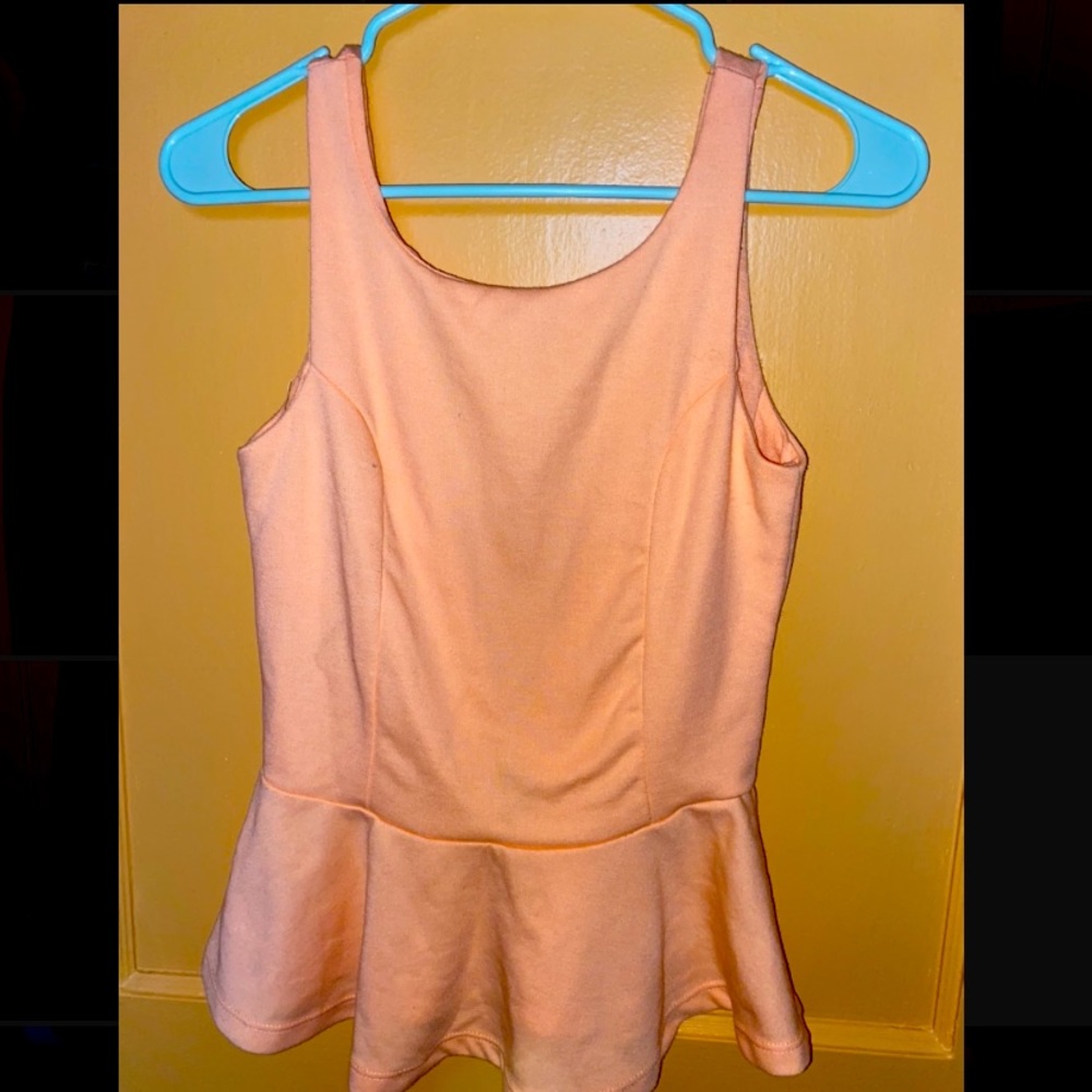 Peach peplum top